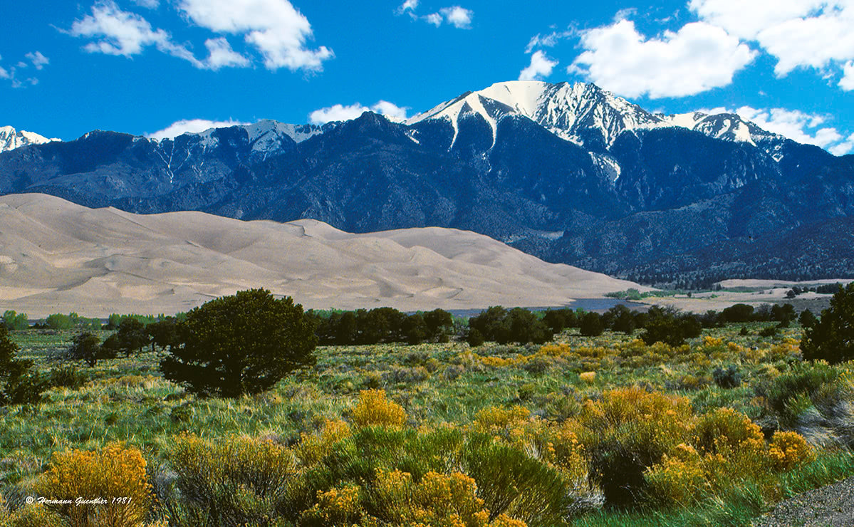 Sangre de Cristo Mountains Southern Colorado Sand Dunes near Scenic Ranch